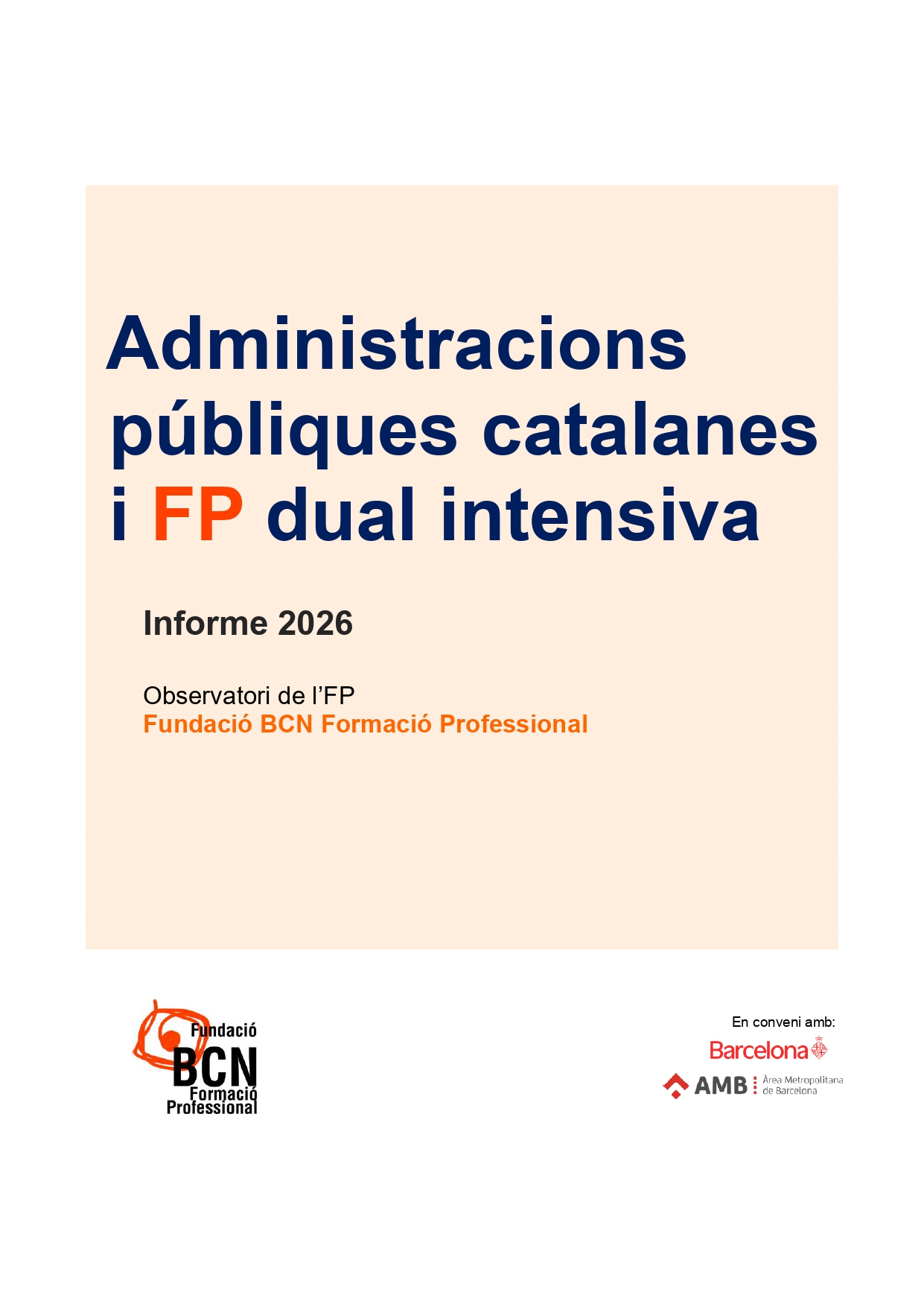 Administraciones públicas catalanas y FP dual intensiva